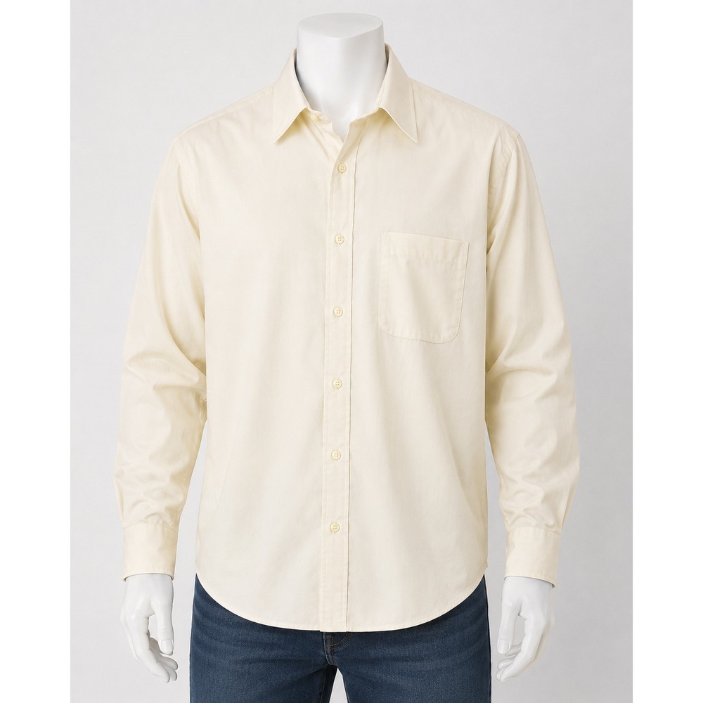 Vintage Royal Knight 60s Men's Dress Shirt 16-32 Off White Full Cut USA Made - Picture 2 of 7